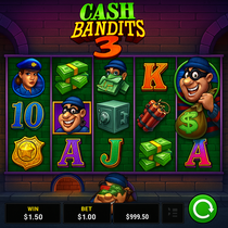PlayCroco - Cash Bandits 3 Slot Game - RealTime Gaming Pokie